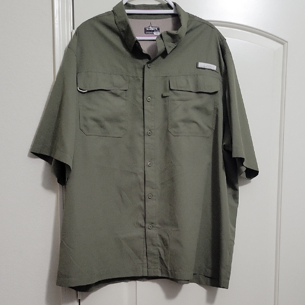 Habit Olive Button Down Shirt